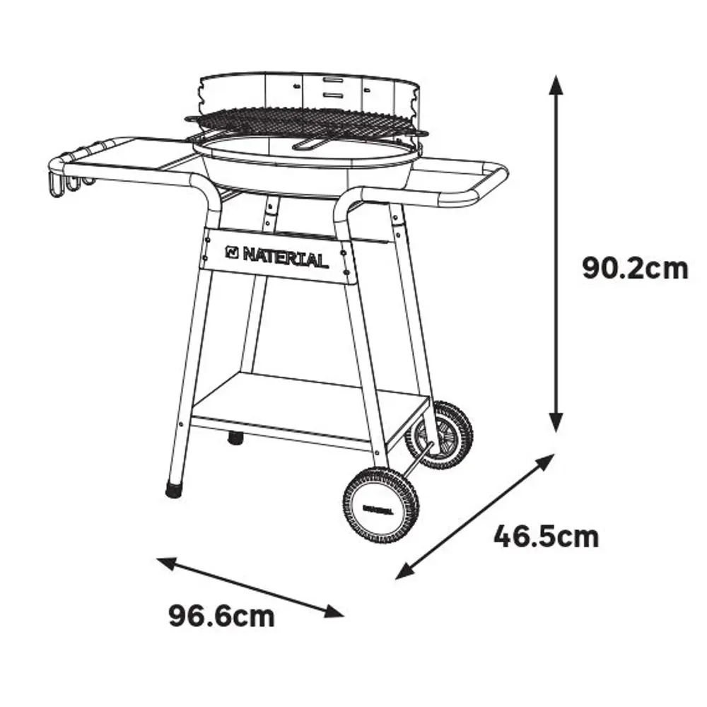 Мобильный угольный гриль Naterial Darius для пикников и дачи 84178221 STLM-0046917 - Вид №15
