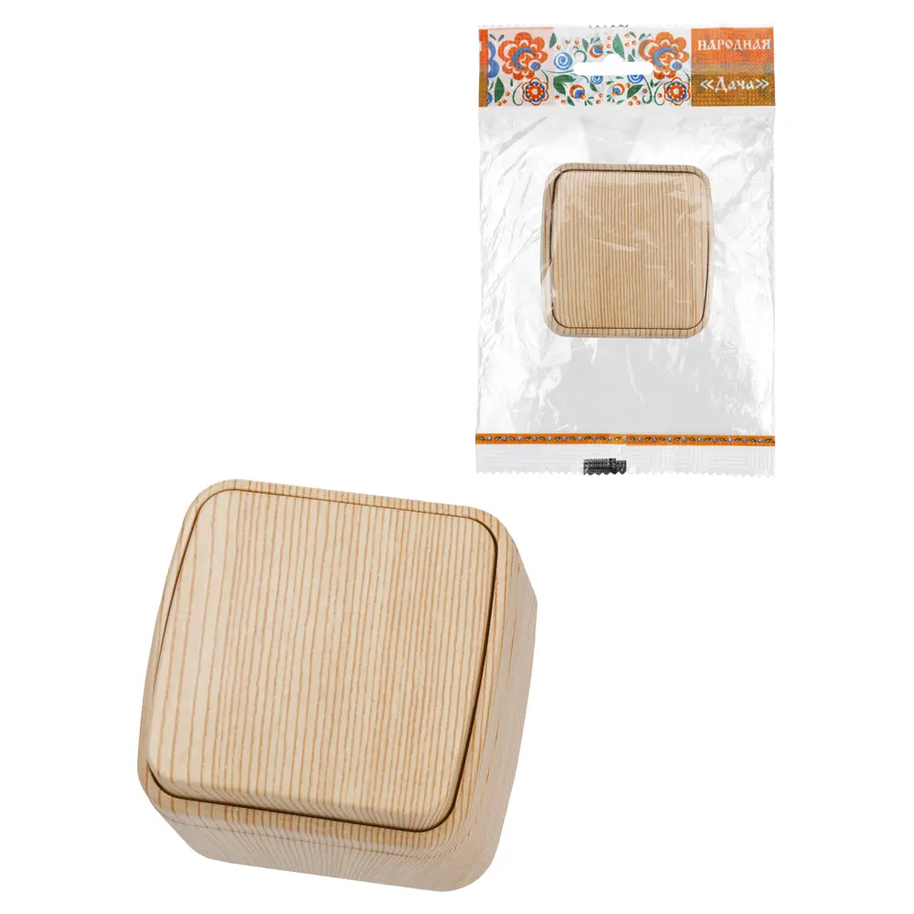 Выключатель накладной TDM Electric Дача с текстурой сосны 89376333 STLM-1104523 - Вид №4