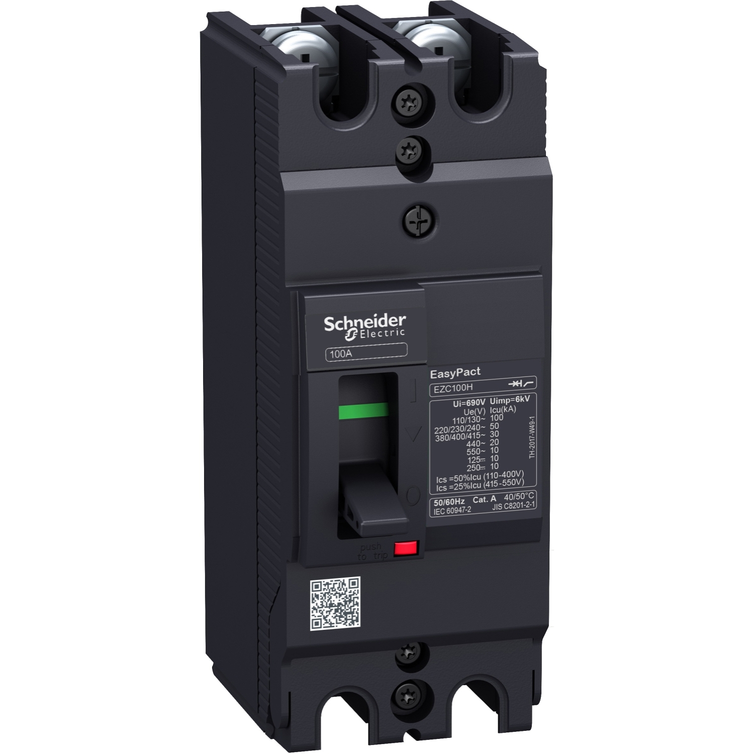 EZC100H2032 Силовой автомат EZC 100, TM-D, 30кА, 2P, 32А Schneider Electric EasyPact 