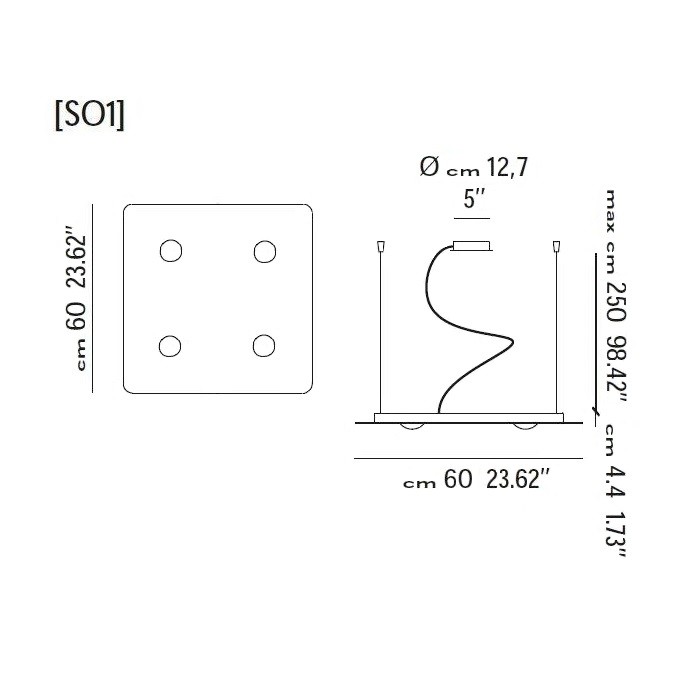 Studio Italia Design Frozen Square SO1 149009 подвесной светильник 109906 - Вид №1