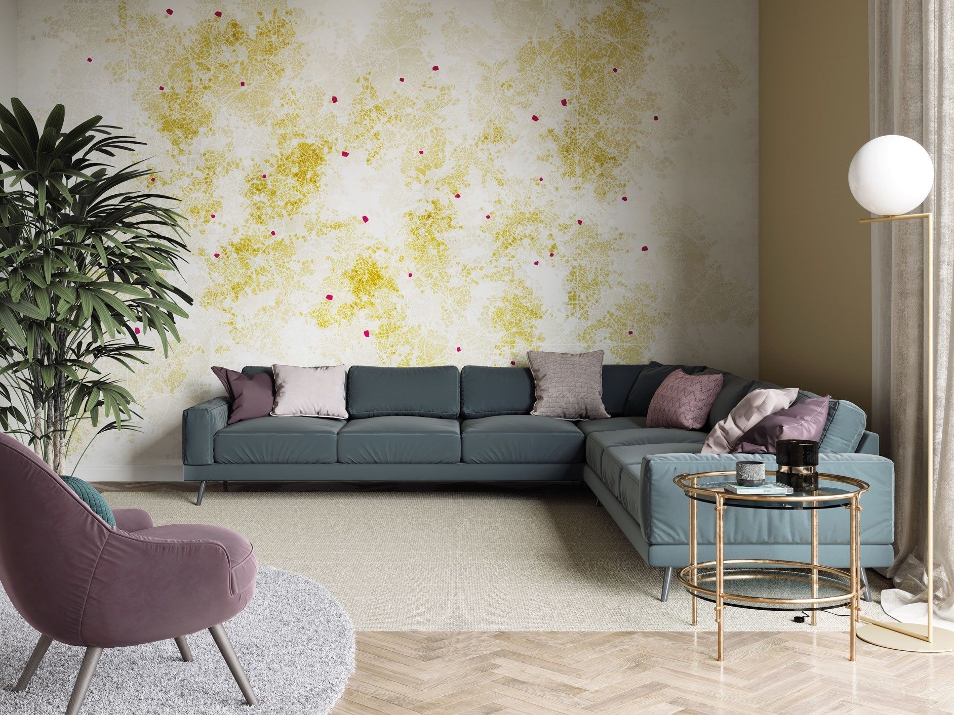 Панорамные обои с уникальной полосой из ткани Tecnografica коллекции произведений искусства ARCH-00021141 - Вид №1