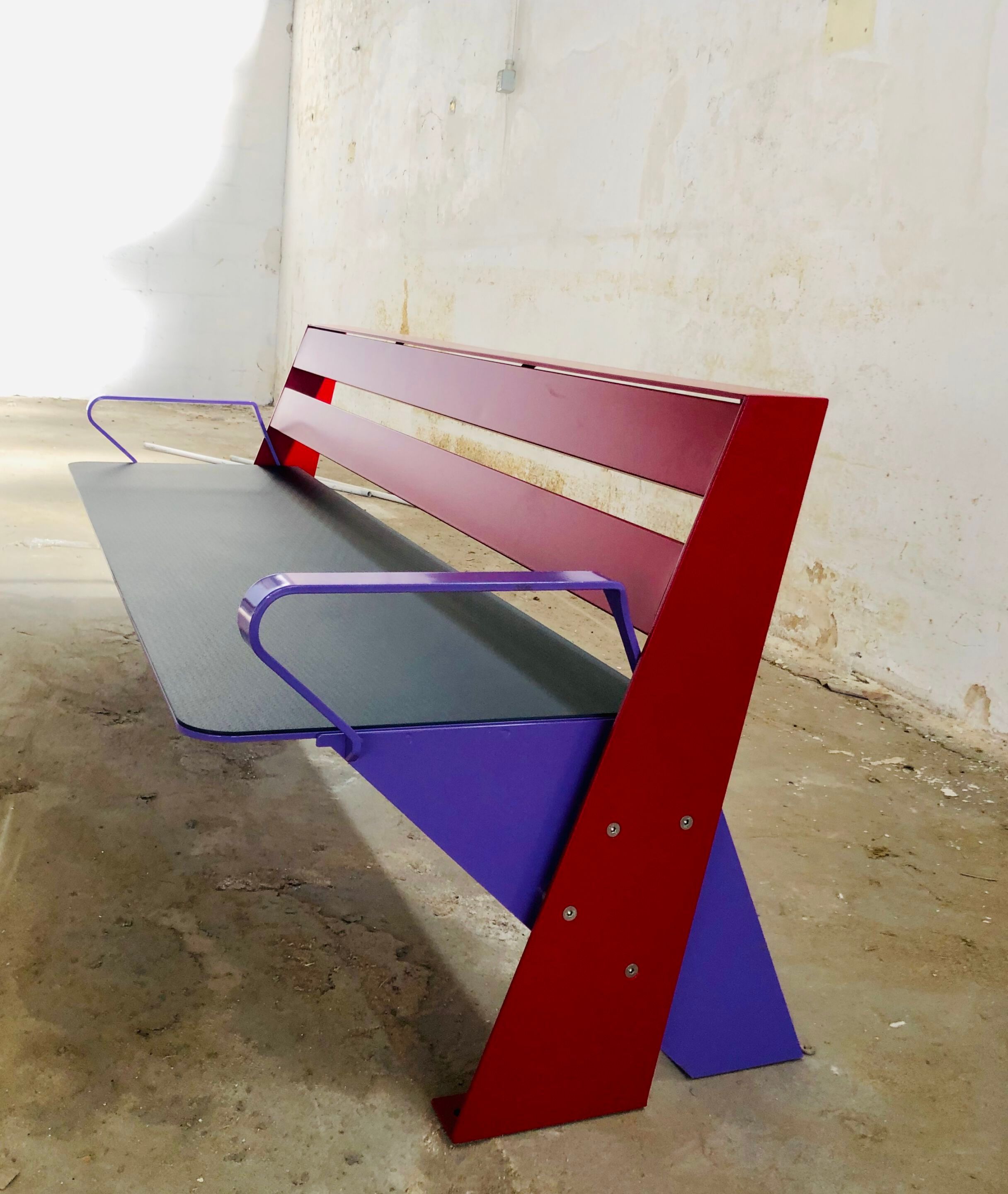 Стальная и деревянная скамья со спинкой CITYSì ISIDE ARCH-00008248 - Вид №4