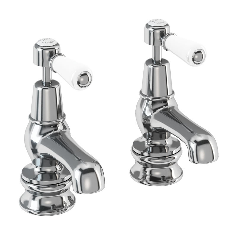 Burlington Смеситель для раковины Kensington Regent 3 " Четверть оборота с акцентом Медичи KER1-QT MED 