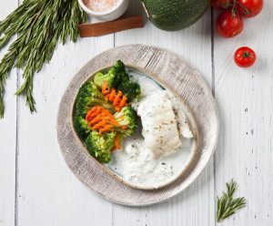 6894 Треска на гриле с брокколи и морковью Вкусляндия