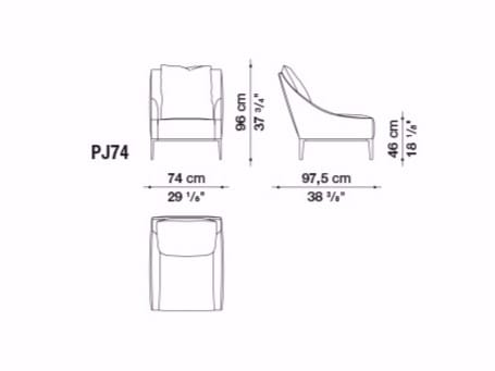 Тканевое кресло с подставкой для ног B&B Italia Project Жан ARCH-00069901 - Вид №1