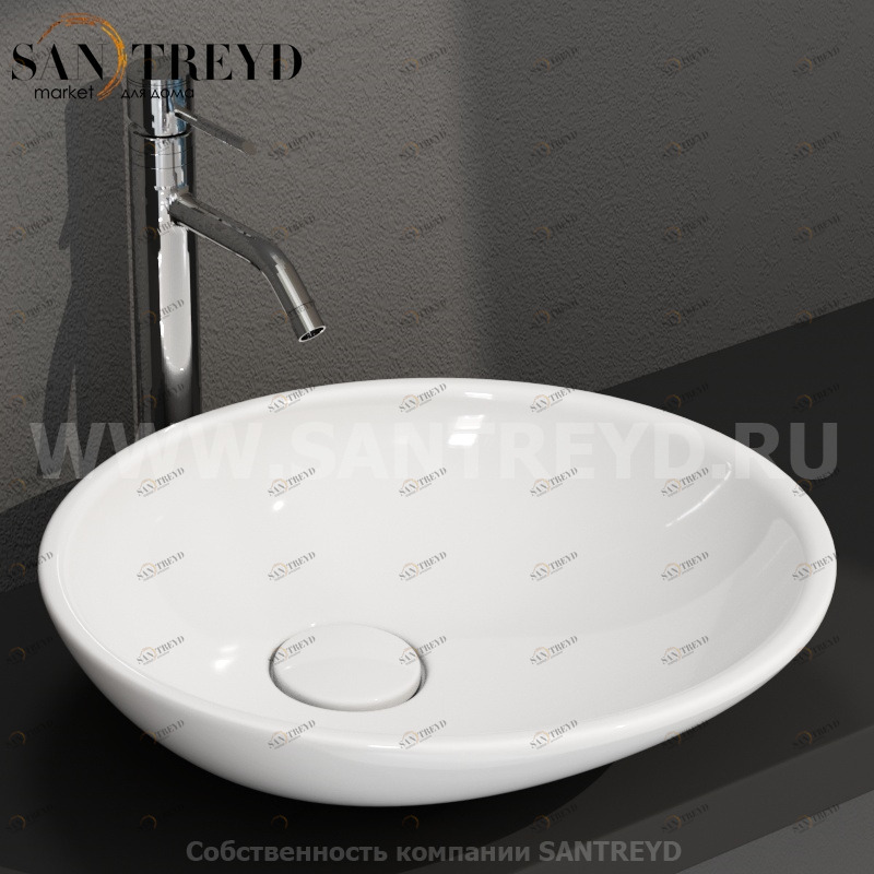 LAT50BI Накладная раковина на столешницу  круглая Ceramica Globo 