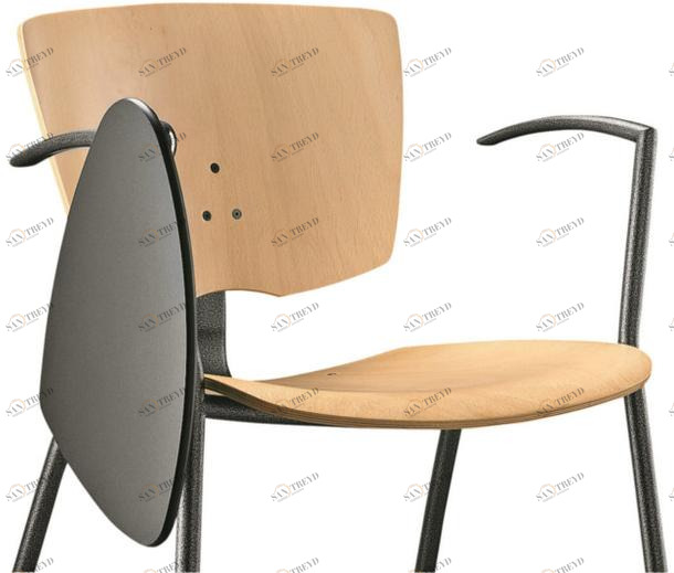 TALIN Стул для конференций штабелируемый из фанеры с подлокотниками с клапаном Vekta sun-id-1418551