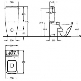 228960000 Бачок для унитаза Белый Keramag  Германия  - Вид №2