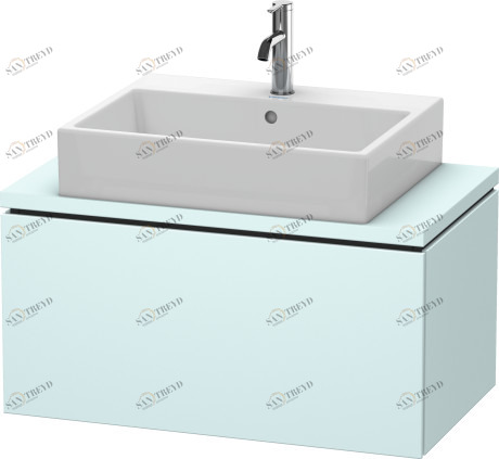 LC580200909 Тумбочка для компактной консоли L-Cube #LC5802 820 x 477 мм Светло-голубой матовый декор Duravit
