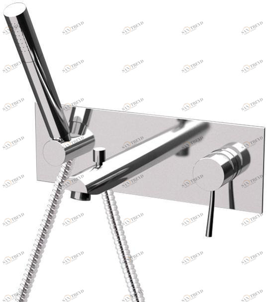 Remer Rubinetterie Смеситель для ванны настенный с тарелкой Minimal N 04