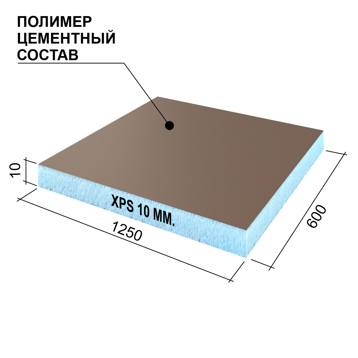 RPG19OPT10 RPG Панель для утипления фасада 1250x600x10 PACK RPG PANEL Optima - Вид №1