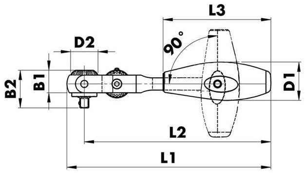 Würth Трещотка с шаровой головкой 1/4 Chiavi a cricchetto 071201405 - Вид №3