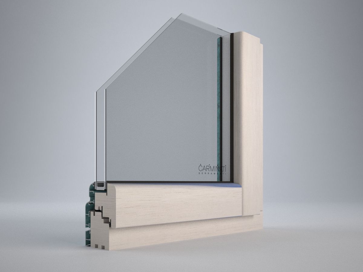 Деревянная раздвижная дверь-окно-бронза Carminati Alu 90 Bronze ARCH-00081638 - Вид №6