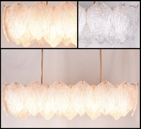 Люстра стеклянная на 8 ламп 110х100 см белая Novida BRCH9082 DELIGHT COLLECTION ДИЗАЙНЕРСКИЕ 00-3883133 Белый;золото  - Вид №1