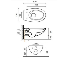 Комплект электронное биде SensPa + унитаз Catalano VELIS L2 1VSVL00 L-форма Catalano Velis L2 + JK750WL sun-id-2005415
