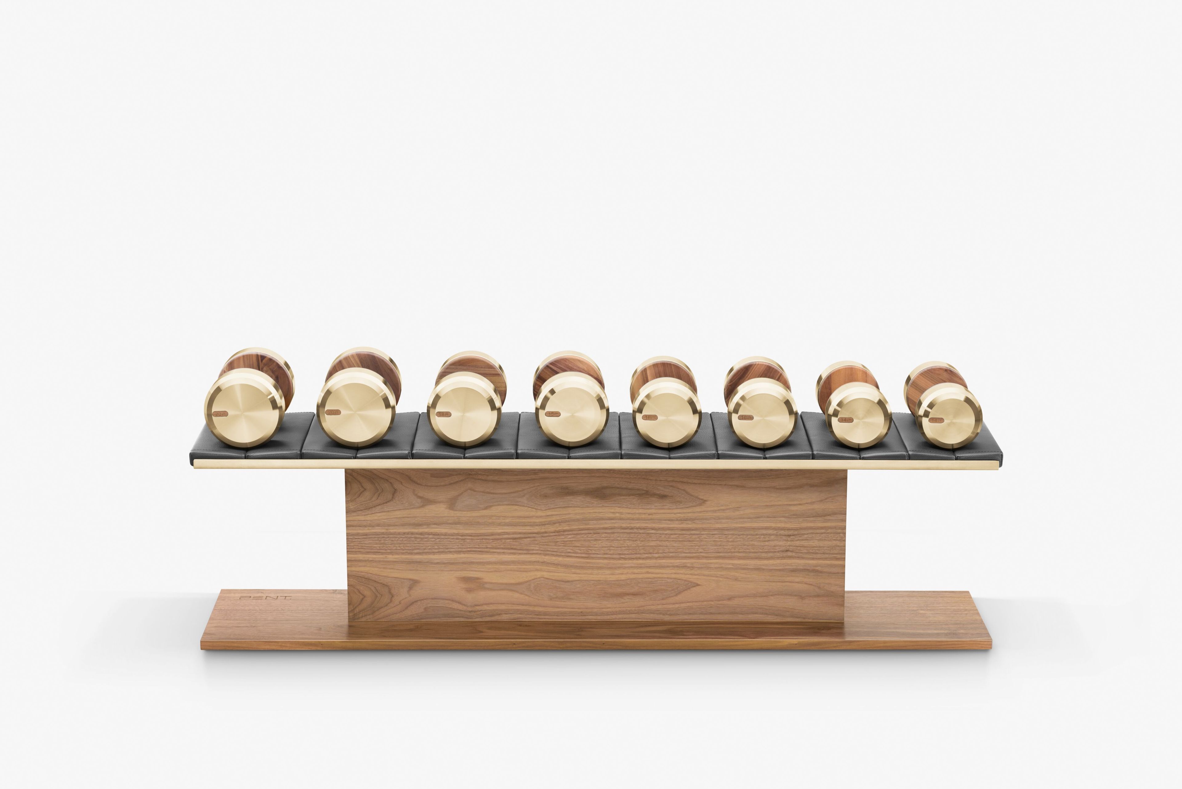 Набор гантелей из нержавеющей стали и дерева PENT Colmia ARCH-00119837 - Вид №1