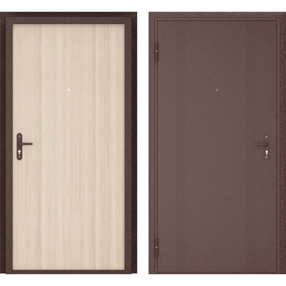Дверь входная металлическая Ламистайл, 880 мм, левая, цвет капучино DOORHAN STLM-2024837