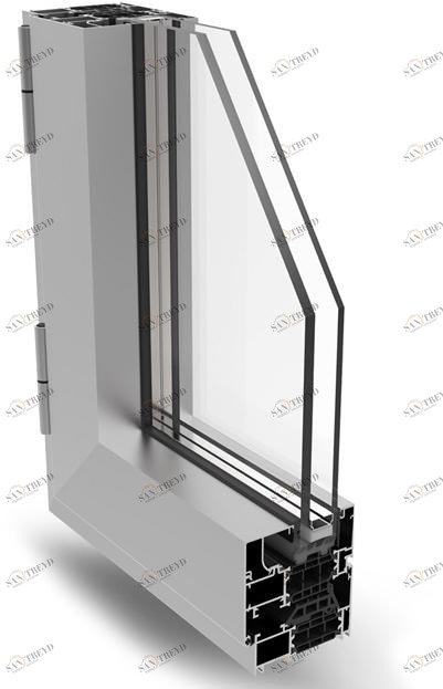 ALsistem Распашное окно из алюминия с терморазрывом Planet sun-id-1487107