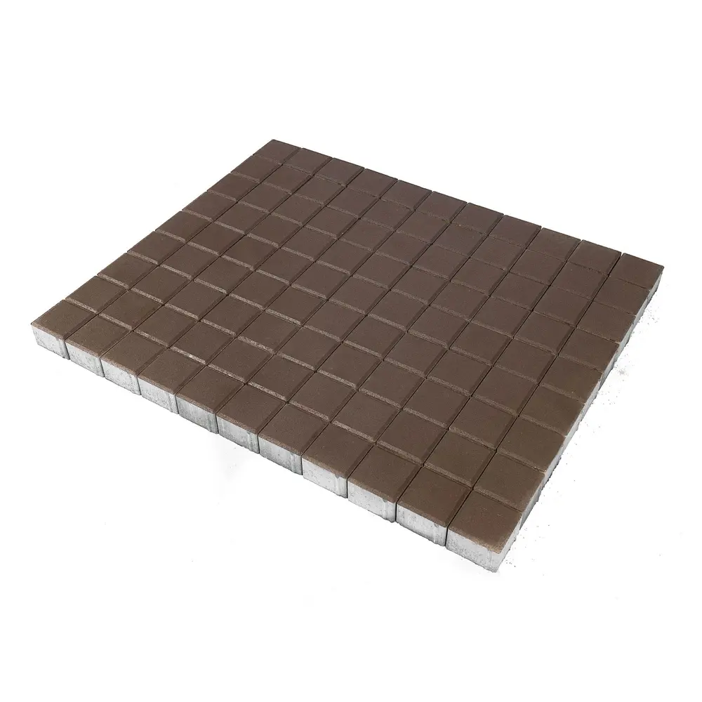 Плитка тротуарная двухслойная Braer Лувр 100x100x60 мм цвет коричневый 82001777 STLM-2117718 Santreyd  - Вид №1