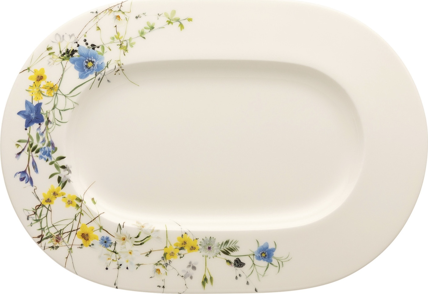 10624785 Rosenthal Блюдо овальное Rosenthal Альпийские цветы 34см, фарфор Фарфор 
