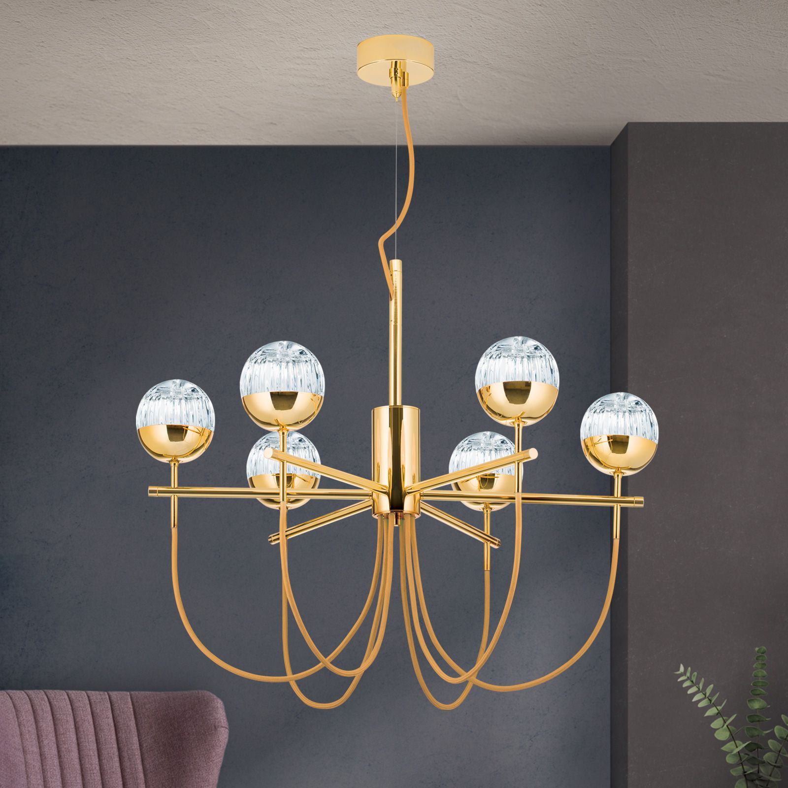 Латунь и хрустальная люстра Orion ARCH-00092583 - Вид №1