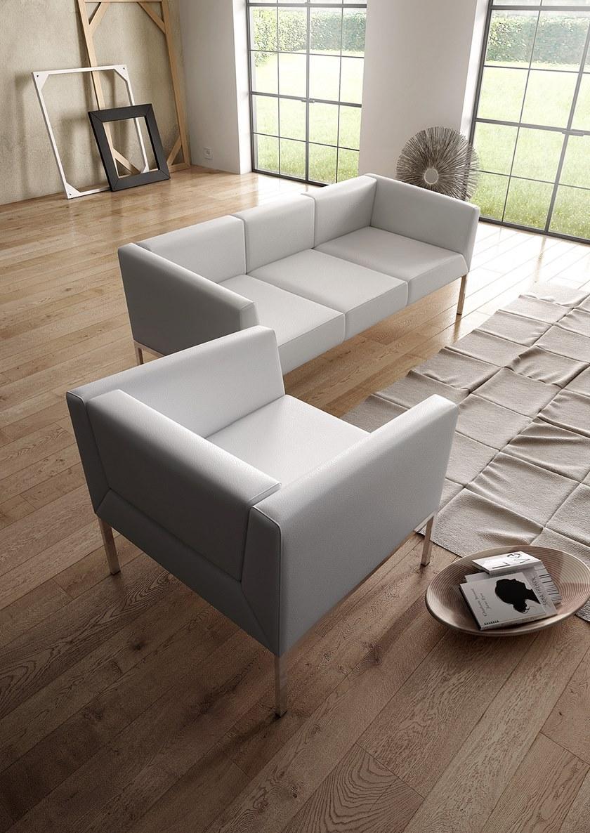 Leyform Огнестойкий 3-местный диван из шерсти с разъемом USB Kos 52210 - Вид №4