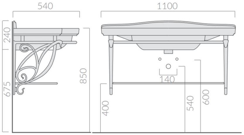 GALASSIA Подвесная тумба под умывальник из алюминия Ethos sun-id-1358114 - Вид №1