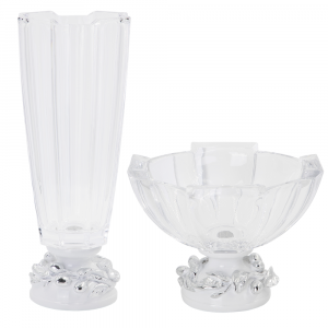 52106 BOGACHO Фруктовница и ваза Oliva Branch Silver  52107