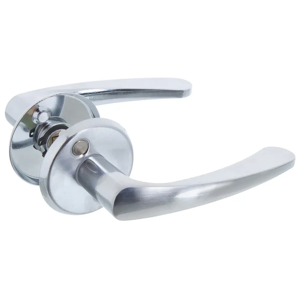 Ручки дверные на розетке Palladium 019 (5/60), алюминий, цвет матовый хром STLM-2162819 - Вид №1