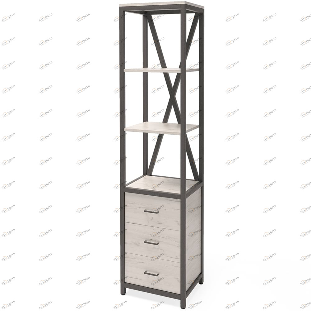 Стеллаж узкий белый Neo Loft MILLWOOD СТЕЛЛАЖИ NEO LOFT 134460 Белый;черный 