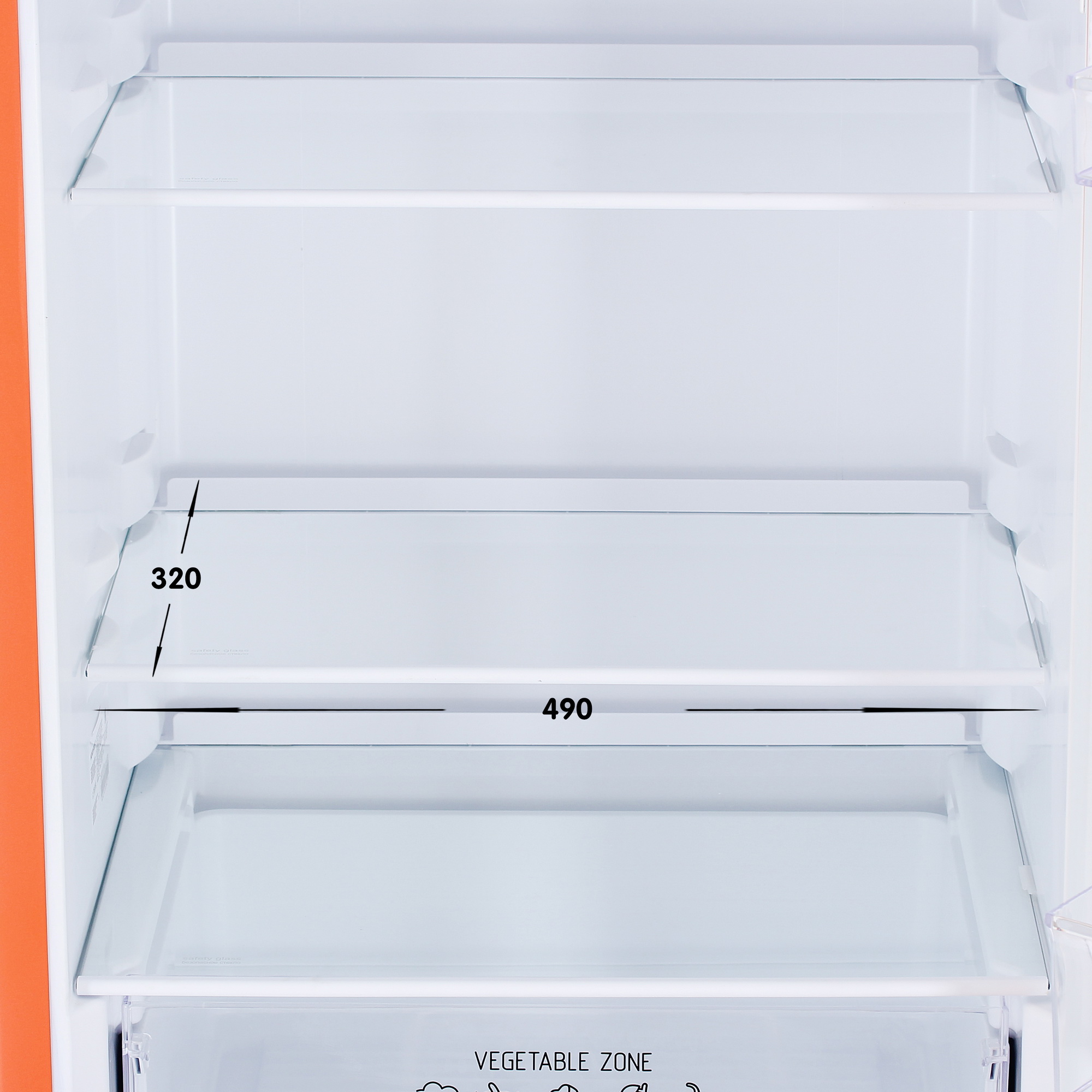 9953412 Холодильник с морозильником   Nordfrost NRB 121 Or оранжевый STDN-0041180 - Вид №8