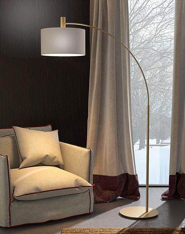 NEXO LUCE Светодиодный торшер из стали Oxen floor lamp 6634e0 - Вид №1