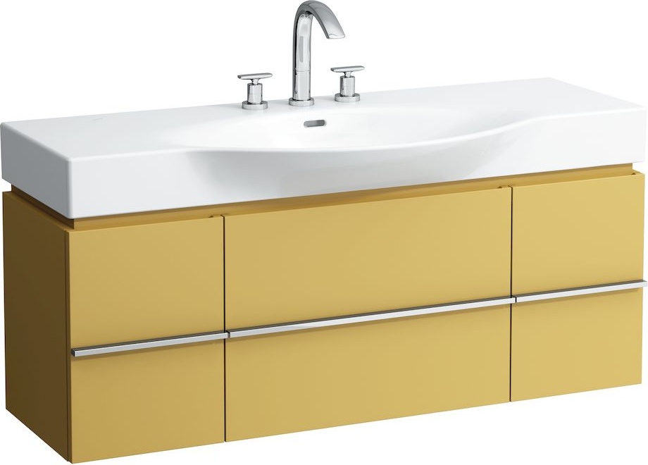 H4013020754751 Шкафчик под раковину, для раковин 811704, 812704, 2 выдвижных ящика с 2 дверцами, 2 стеклянные полки LAUFEN PRO - Вид №5