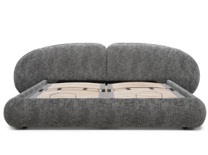 Двуспальная мягкая кровать из ткани