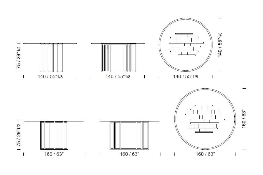 Круглый стеклянный стол Borzalino DORIAN ARCH-00081344 - Вид №8