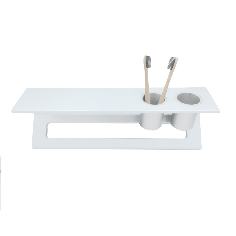 EVLI450DXBEVER Life Design Полка с тумблерами 45 см - Lissom  Непрозрачный белый  - Вид №1