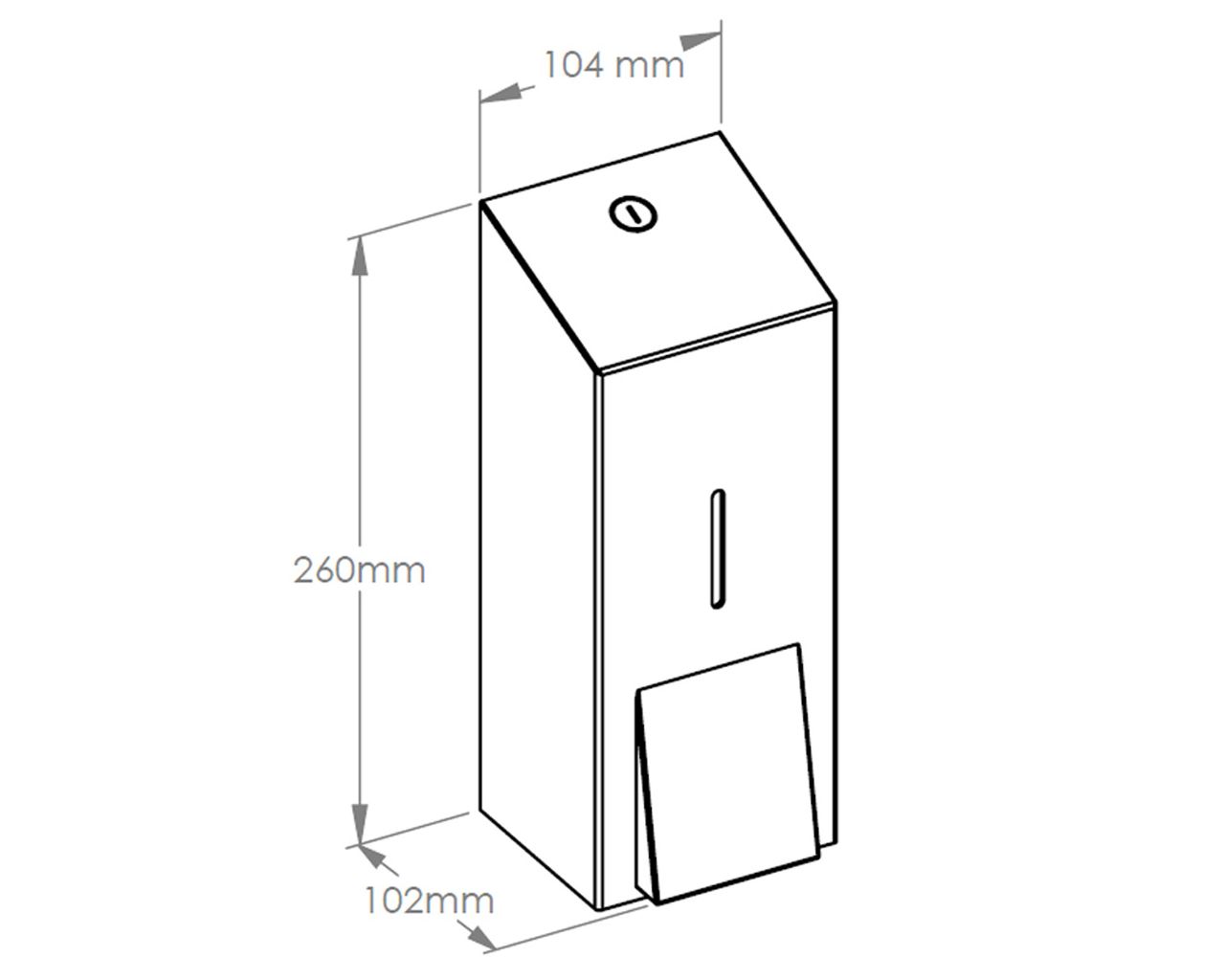 DDT201 Дозатор пены для одноразового мыла с пенообразующим насосом INOX DESIGN MAXI - TEXTURE Merida  - Вид №2