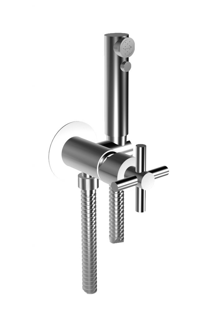 30916 Душевой набор Shattaf для унитаза с традиционным смесителем и ручным душем. Bongio T Cross 