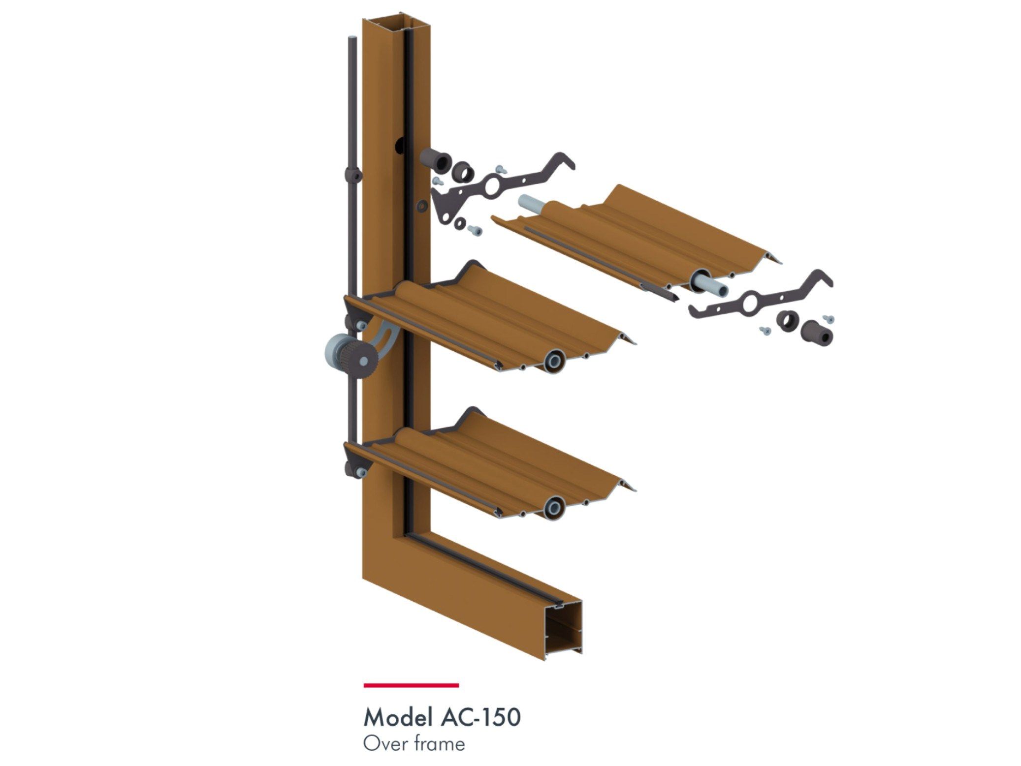 Поворотные алюминиевые жалюзи Saxun AC-150 ARCH-00131268