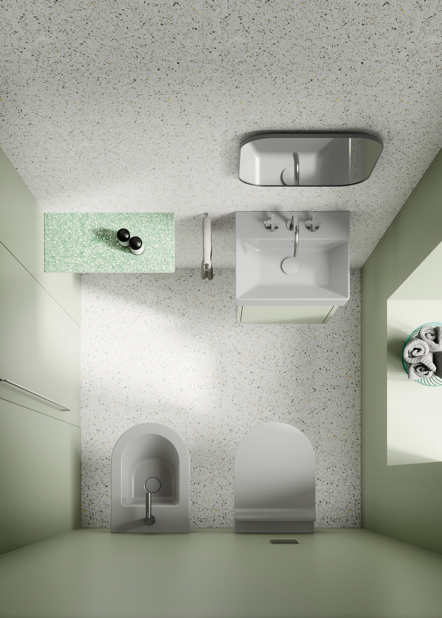 9485111 Подвесная раковина настенная овальная GSI ceramica  белая  - Вид №4