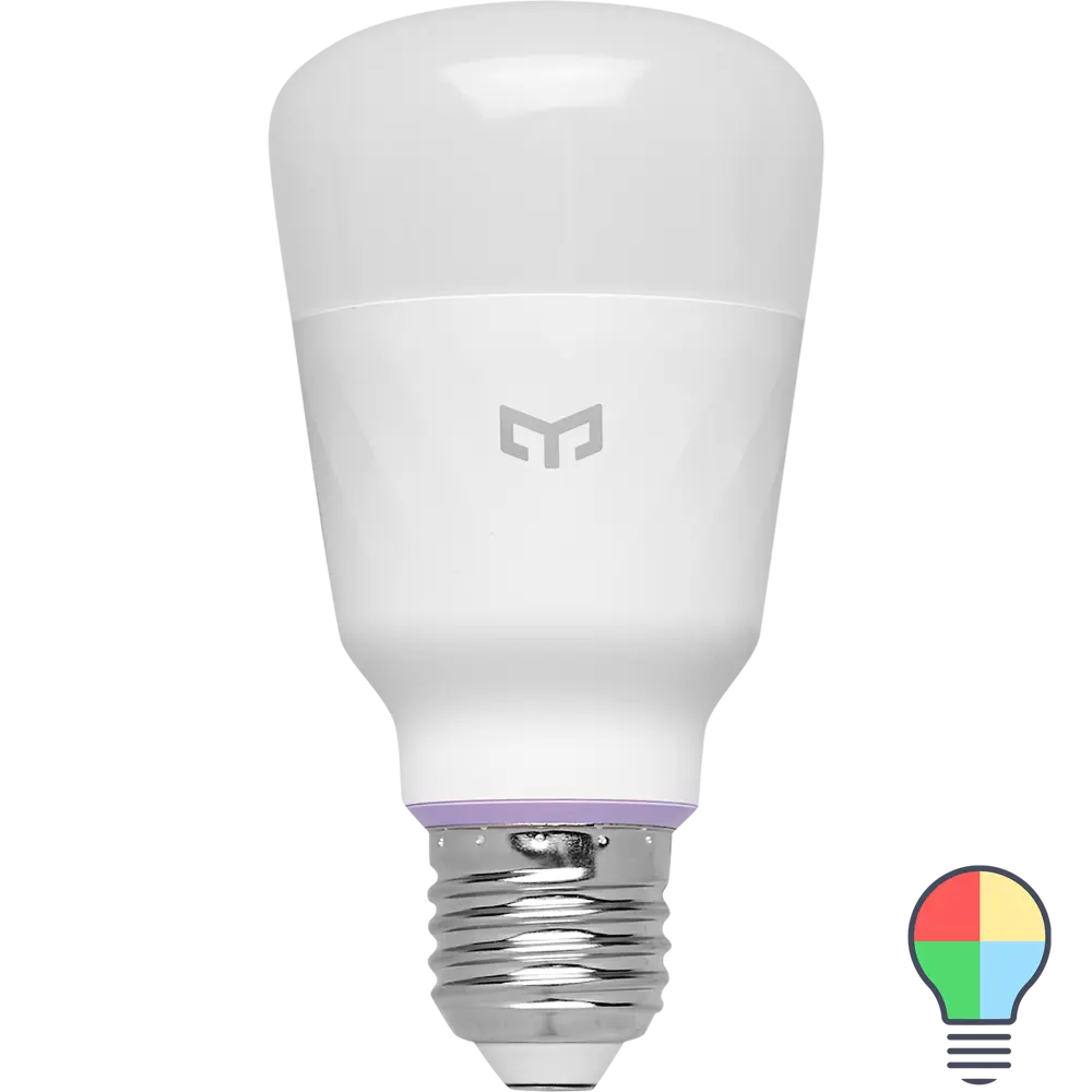 Лампа умная светодиодная Yeelight E27 200-240 В 10 Вт груша матовая 800 лм регулируемый цвет света RGBW для диммера STLM-2194174