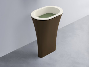AMLA65-TL+AMPILO-AG+AMCOLO-CA Раковина Amedeo Ovale отдельностоящая cielo Enjoy + Amedeo