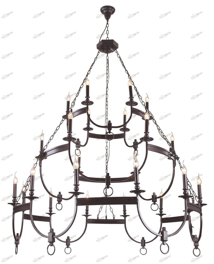 Подвесная люстра Crystal Lux Suerte Brown SP12+6+6 коричневая CRYSTAL LUX ДИЗАЙНЕРСКИЕ, SUERTE 109309 Коричневый 