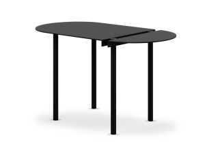 Металлический овальный журнальный столик