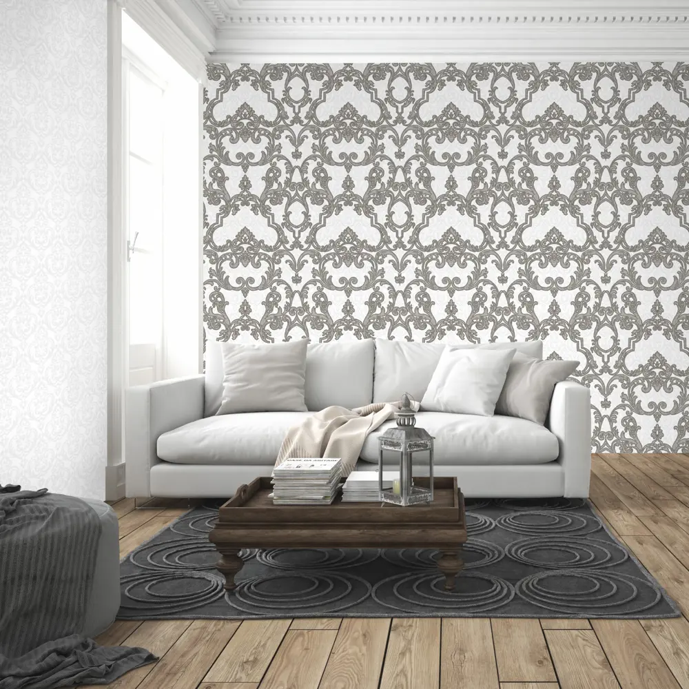 Обои флизелиновые 1,06х10 м цвет белый ED3750-6 81961303 STLM-2072070 EURO DECOR  - Вид №4