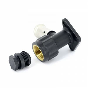 Водорозетка пресс-В PVDF с заглушкой HENCO 16x1/2"