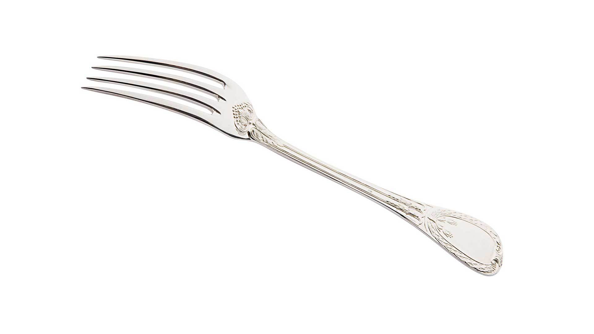 48011 Odiot Вилка столовая Odiot "Лувесьенн" 21,9см (серебро 925) Серебро 925  - Вид №1