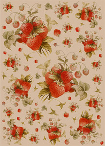 007299 Декупажная карта 21 x 29.7 см "Букетики клубники мини" Чип-Арт