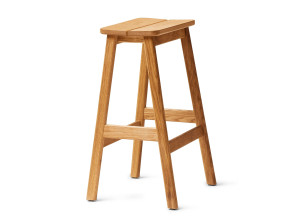 Высокий дубовый стул с подставкой для ног