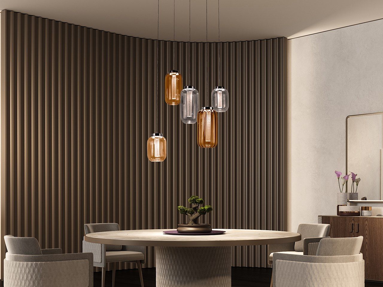 Стеклянный светодиодный подвесной светильник REFLEX Lanterna ARCH-00040527